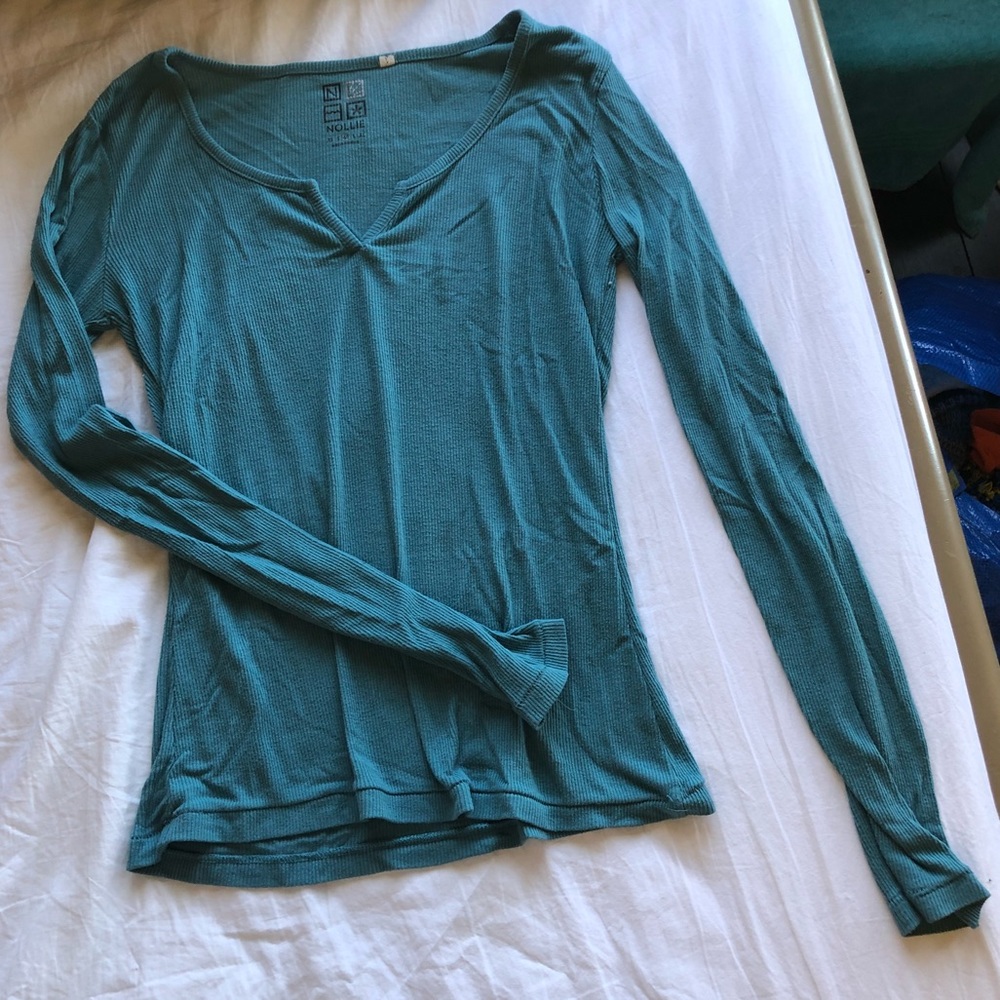 PacSun Nollie blue ribbed long sleeve